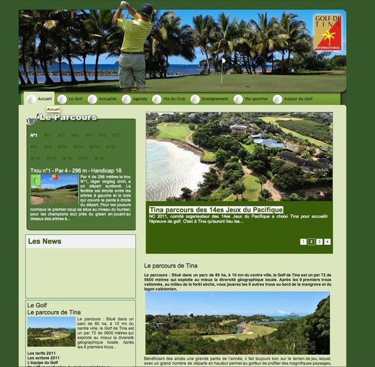 Antipode réalise et lance le site du Golf de Tina