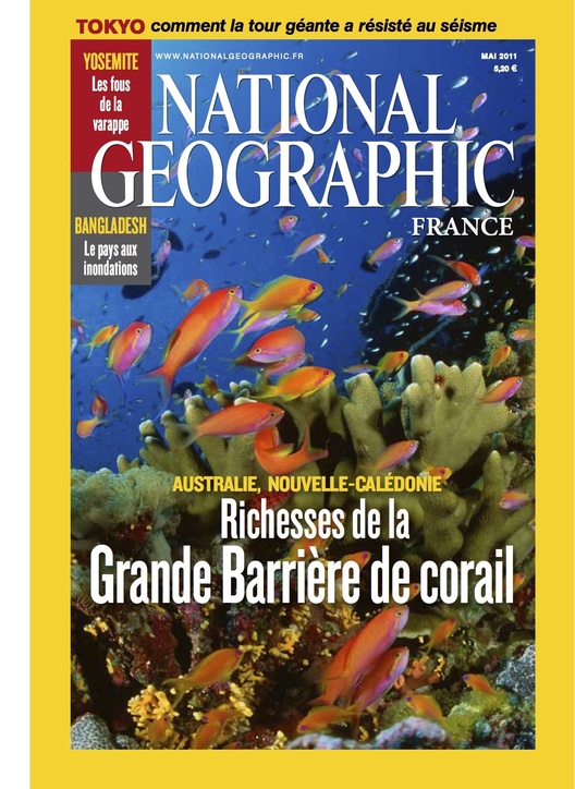 8 pages sur le lagon calédonien dans National Geographic France