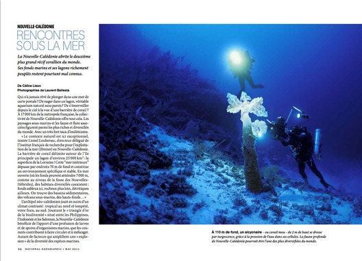 © National Geographic mai 2011 - Photos Laurent Ballesta