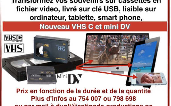Nouveau service : vos cassettes VHS, VHS-C et mini DV en fichiers lisibles sur ordinateur