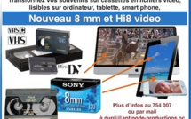 Transfert des cassettes 8mm et Hi 8 en fichier video